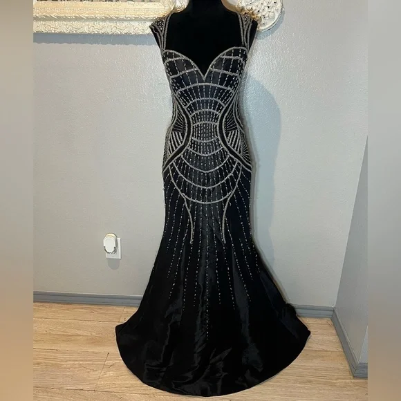 Rachel Allan Black Evening Gown - Picture 1 of 13